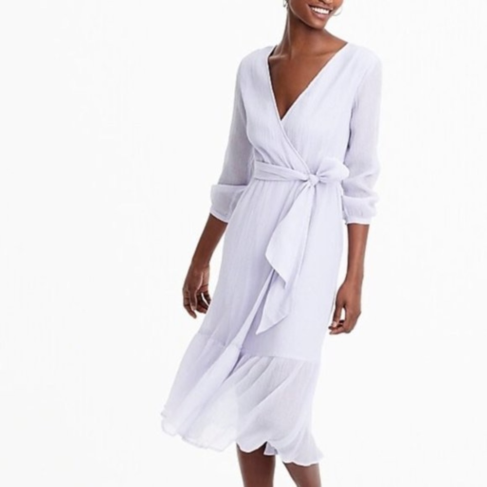 Lurex Crinkle chiffon Jcrew dress